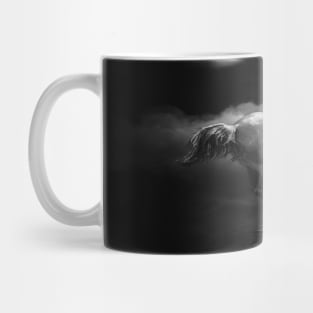 Galloping Pinto Horse and Smoke Mug